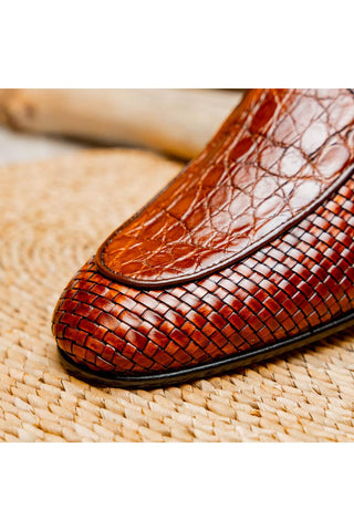 Zelli Italia Palio Crocodile & Leather Loafer