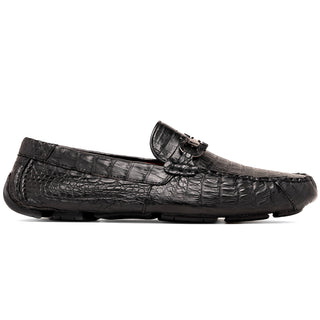 Marco Di Milano Parma Men's Shoes Exotic Crocodile Moccasin Driver Horsebit Loafers (MDM1187)