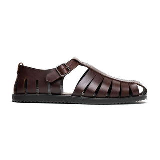 Zelli Italia Pesca Men’s Shoes Brown Calf-Skin Leather Fisherman Sandal (ZEL1010)