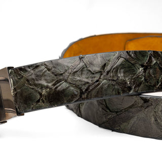 Marco Di Milano Olivieri Men's Gray Genuine Pirarucu Belts (MDMB1052)