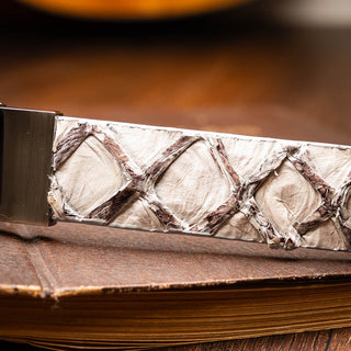 Marco Di Milano Olivieri Men's Newspaper Genuine Pirarucu Belts (MDMB1052)