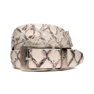 Marco Di Milano Olivieri Men's Newspaper Genuine Pirarucu Belts (MDMB1052)