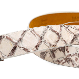 Marco Di Milano Olivieri Men's Newspaper Genuine Pirarucu Belts (MDMB1052)