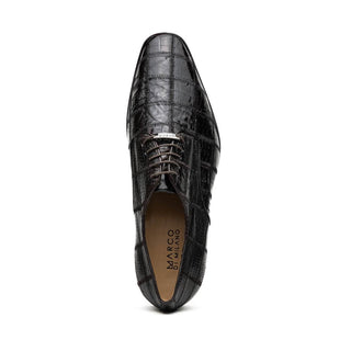 Marco Di Milano Pissa Men's Shoes Brown Genuine Caiman Crocodile / Lizard Patchwork Derby (MDM1209)