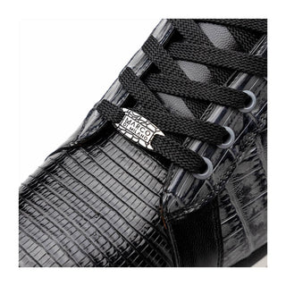 Marco Di Milano Portici Men's Shoes Gray & Black Exotic Lizard / Crocodile Casual Sneakers (MDM1016)