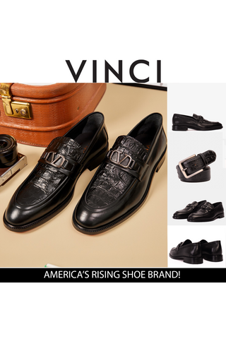 Vinci Amsterdam Embossed Leather Horse-Bit Loafer - Black
