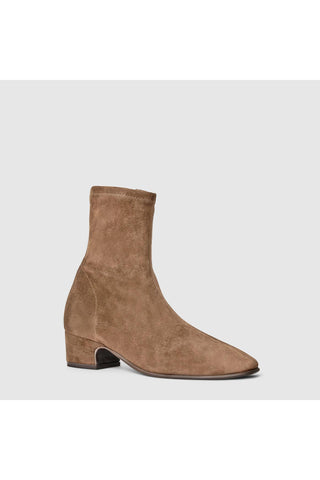 Aquatalia Raquel suede ankle boot in Amaretto - view 2