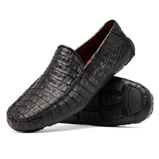 Marco Di Milano Remo Men's Shoes Exotic Crocodile Moccasin Driver Loafers (MDM1188)