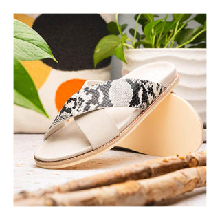 Zelli Italia Rena Men’s Shoes Taupe Python Print / Goat-Skin Leather Sandal (ZEL1012)