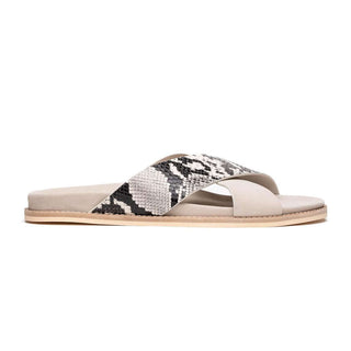 Zelli Italia Rena Men’s Shoes Taupe Python Print / Goat-Skin Leather Sandal (ZEL1012)