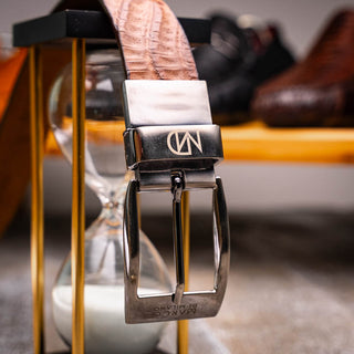 Marco Di Milano Riccardo Men's Bay Apache Genuine Crocodile Belts (MDMB1050)