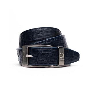 Marco Di Milano Riccardo Men's Navy Genuine Crocodile Belts (MDMB1050)