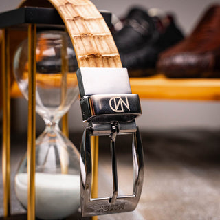 Marco Di Milano Riccardo Men's Oil Orix Genuine Crocodile Belts (MDMB1050)