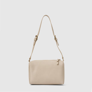 Aquatalia Rita leather shoulder bag in Sand - side