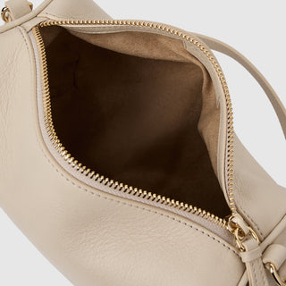 Aquatalia Rita leather shoulder bag in Sand - detail