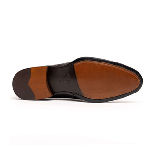 Zelli Italia Roma Men's Shoes Cognac Crocodile Skin Penny Loafer (ZEL1003)