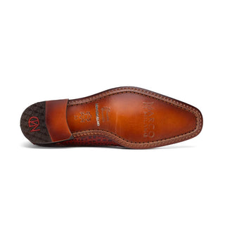 Marco Di Milano Rovigo Men's Shoes Rustic Cognac Exotic Crocodile Single Monk Strap (MDM1126)