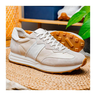 Zelli Italia Roxi Men's Shoes Taupe Suede & Calf-Skin Leather Sneaker (ZEL1078)