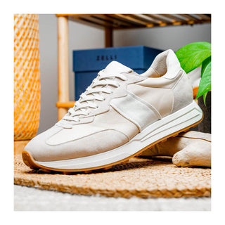 Zelli Italia Roxi Men's Shoes Taupe Suede & Calf-Skin Leather Sneaker (ZEL1078)