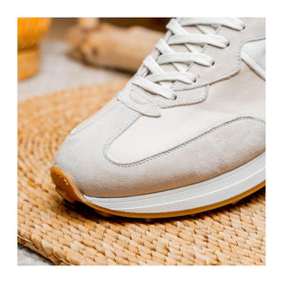 Zelli Italia Roxi Men's Shoes Taupe Suede & Calf-Skin Leather Sneaker (ZEL1078)