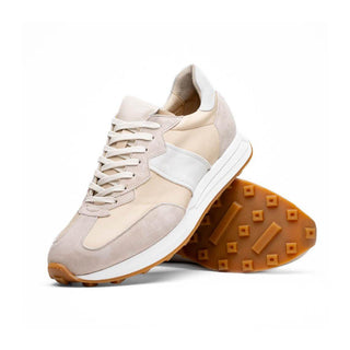 Zelli Italia Roxi Men's Shoes Taupe Suede & Calf-Skin Leather Sneaker (ZEL1078)