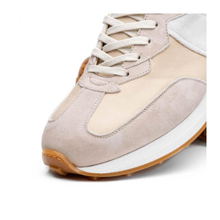 Zelli Italia Roxi Men's Shoes Taupe Suede & Calf-Skin Leather Sneaker (ZEL1078)