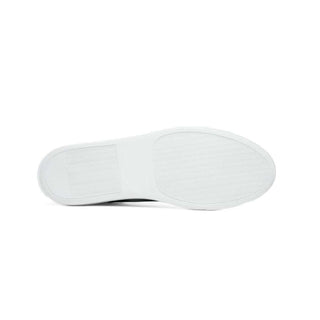 Zelli Italia Russo Men's Shoes Navy Burnished Calf-Skin Leather Sneaker (ZEL1050)