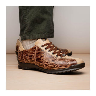 Marco Di Milano Saulo Men's Shoes Orix Exotic Ostrich / Alligator Casual Sneakers (MDM1045)