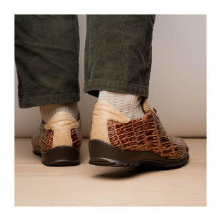 Marco Di Milano Saulo Men's Shoes Orix Exotic Ostrich / Alligator Casual Sneakers (MDM1045)