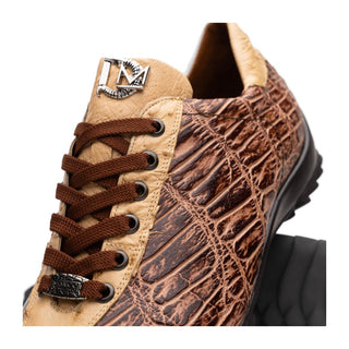 Marco Di Milano Saulo Men's Shoes Orix Exotic Ostrich / Alligator Casual Sneakers (MDM1045)