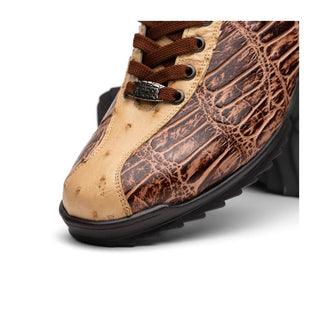 Marco Di Milano Saulo Men's Shoes Orix Exotic Ostrich / Alligator Casual Sneakers (MDM1045)