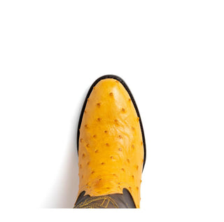 Marco Di Milano Savannah Men's Shoes Buttercup Exotic Ostrich Skin Cowboy Boot (MDM1226)