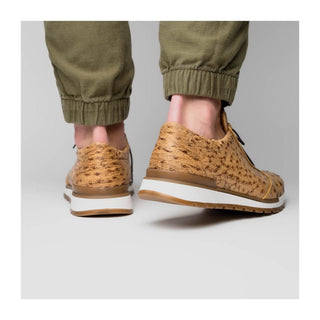 Marco Di Milano Scanno Men's Shoes Orix Cream Exotic Ostich Casual Sneakers (MDM1047)