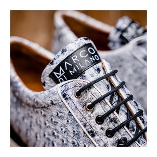 Marco Di Milano Scanno Men's Shoes Newspaper Exotic Ostrich Casual Sneakers (MDM1048)