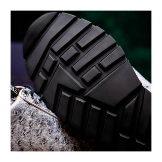 Marco Di Milano Scanno Men's Shoes Newspaper Exotic Ostrich Casual Sneakers (MDM1048)