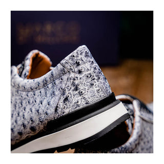 Marco Di Milano Scanno Men's Shoes Newspaper Exotic Ostrich Casual Sneakers (MDM1048)