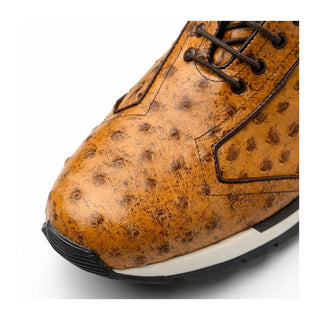 Marco Di Milano Scanno Men's Shoes Antique Paja Exotic Ostich Casual Sneakers (MDM1054)
