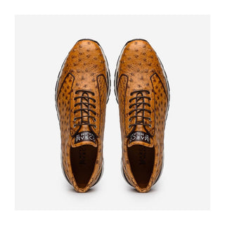 Marco Di Milano Scanno Men's Shoes Antique Paja Exotic Ostich Casual Sneakers (MDM1054)