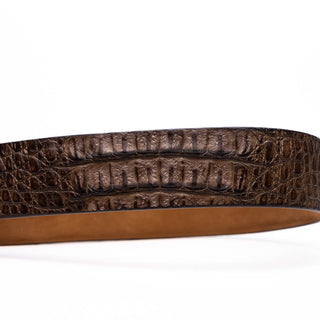 Marco Di Milano Silvio Men's Washed Brown Genuine Crocodile Belts (MDMB1053)