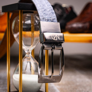 Marco Di Milano Silvio Men's gray Genuine Crocodile Belts (MDMB1053)