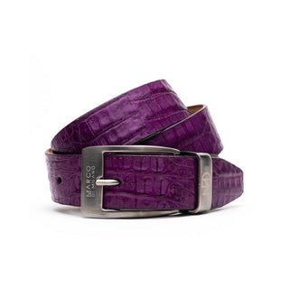 Marco Di Milano Silvio Men's Purple Genuine Crocodile Belts (MDMB1053)