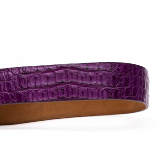Marco Di Milano Silvio Men's Purple Genuine Crocodile Belts (MDMB1053)