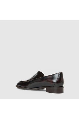 Aquatalia Sinita brush-off leather loafer in Espresso - view 4