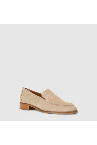 Aquatalia Sinita suede loafer in Stone - view 2