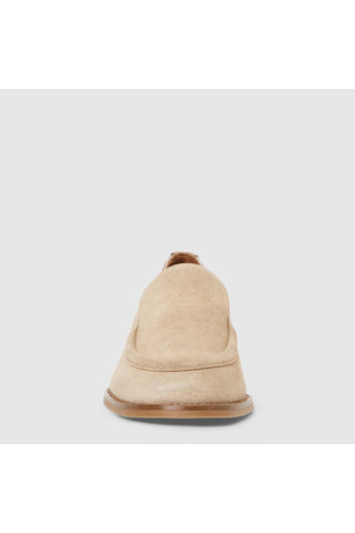 Aquatalia Sinita suede loafer in Stone - view 5
