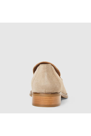 Aquatalia Sinita suede loafer in Stone - view 6