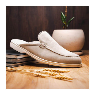 Zelli Italia Soro Men’s Shoes Gray Suede Goat-Skin Leather Sandal (ZEL1014)