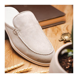 Zelli Italia Soro Men’s Shoes Gray Suede Goat-Skin Leather Sandal (ZEL1014)