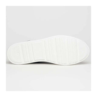 Zelli Italia Spettacolare Men's Shoes Black Pebble Grain Calf-Skin Leather Slip-On Sneaker (ZEL1051)