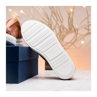 Zelli Italia Spettacolare Men's Shoes Cognac Pebble Grain Calf-Skin Leather Slip-On Sneaker (ZEL1051)